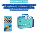 Maleta Blocos de Montar Educacional Montessori 283 Peças - Dinossauro