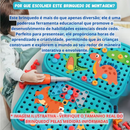 Maleta Blocos de Montar Educacional Montessori 283 Peças - Dinossauro