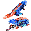 Caminhão Transporte Dinossauro T-Rex Ultimate Cegonha Pista Carrinhos Maleta