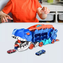 Caminhão Transporte Dinossauro T-Rex Ultimate Cegonha Pista Carrinhos Maleta